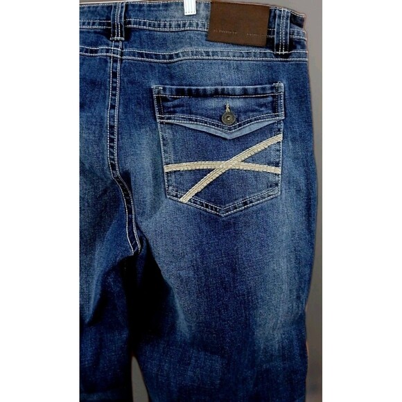 TK Axel Bootcut Jeans 40x31 Embroidered Flap Pocket Y2K Western Denim EUC - Picture 8 of 14